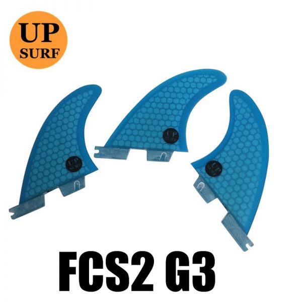 Blue FCS II G3 surfboard fins