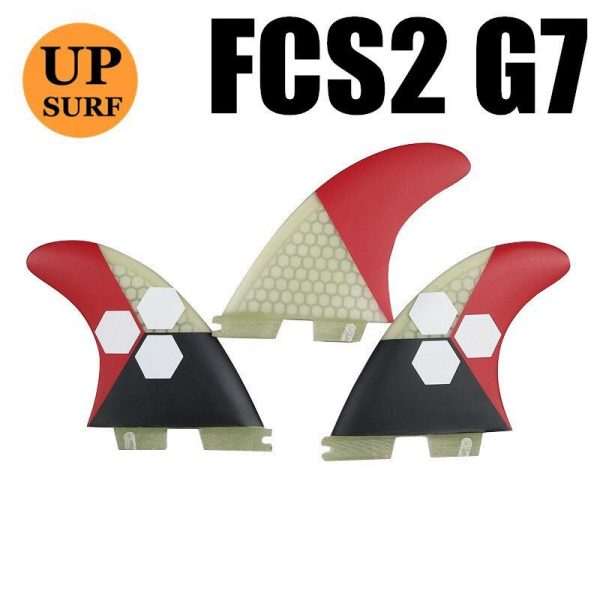 FCS2 G7 Surfboard fins red black white color